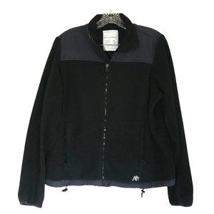 Aeropostale Womens Full Zip Fleece Jacket in Black Size XL
